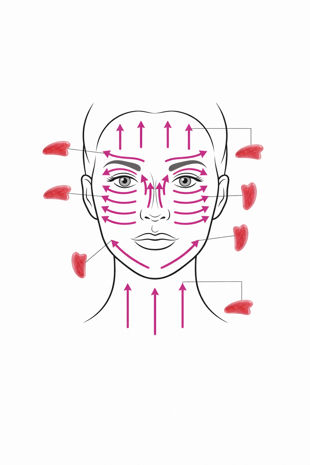 Rose Quartz Facial Gua Sha Tool